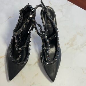 Valentino:  women Black Studded Heels